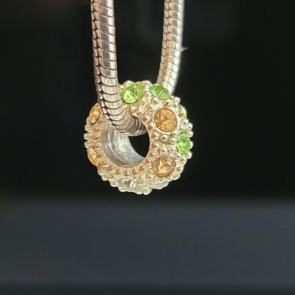 Zales Crystal Charm | Pandora-Style Charm | Green, Peach, Clear Crystals - Picture 12 of 16